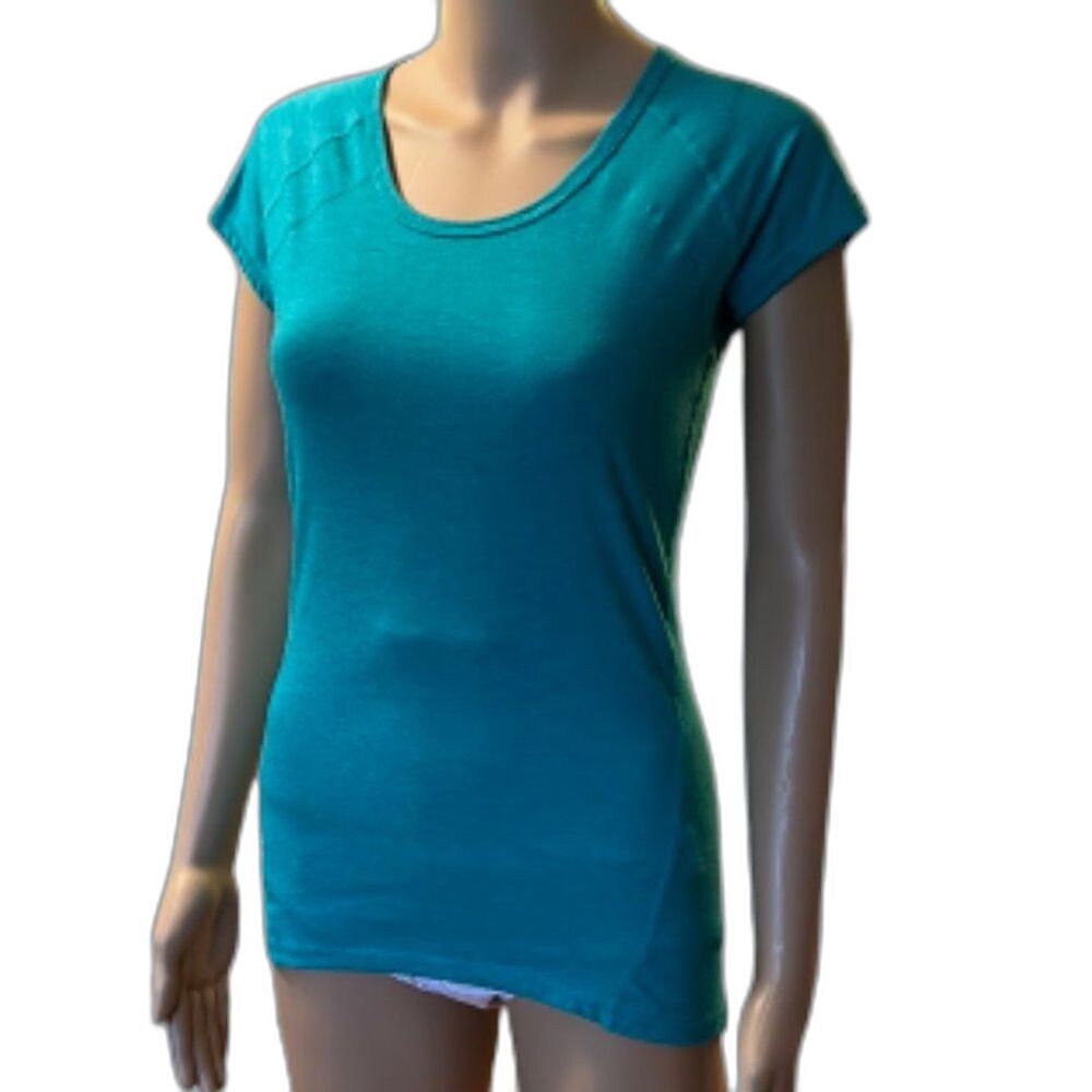 Z by Zella Energy Performance Athletic Tee T-Shirt size XS Teal Green D40
